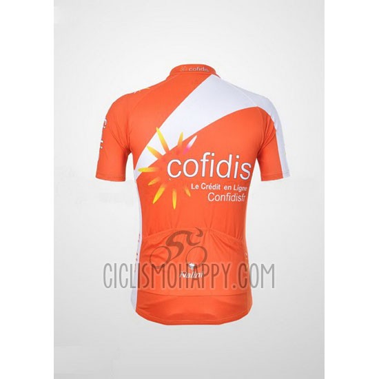Cofidis Cycling Jersey Bib Short 2012 Short Sleeve Orange